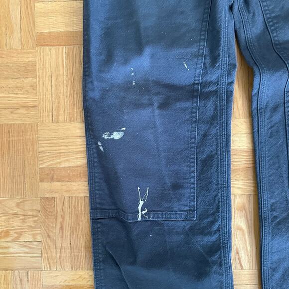 Carhartt Double Knee Carpenter Pants Paint Distress Size 34 x 32 Gray - Picture 6 of 7